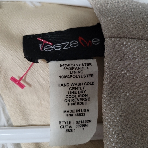 NWT Occasion backless dress size XS Taupe color - Picture 4 of 10